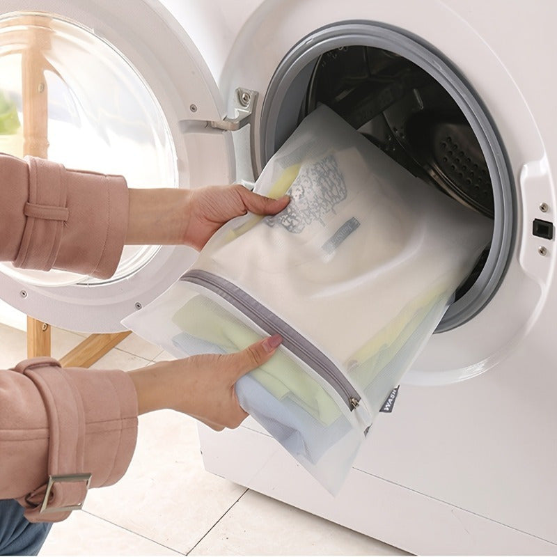 Fabric Mesh Laundry Bags Set with Zipper Closure for Delicates and Travel