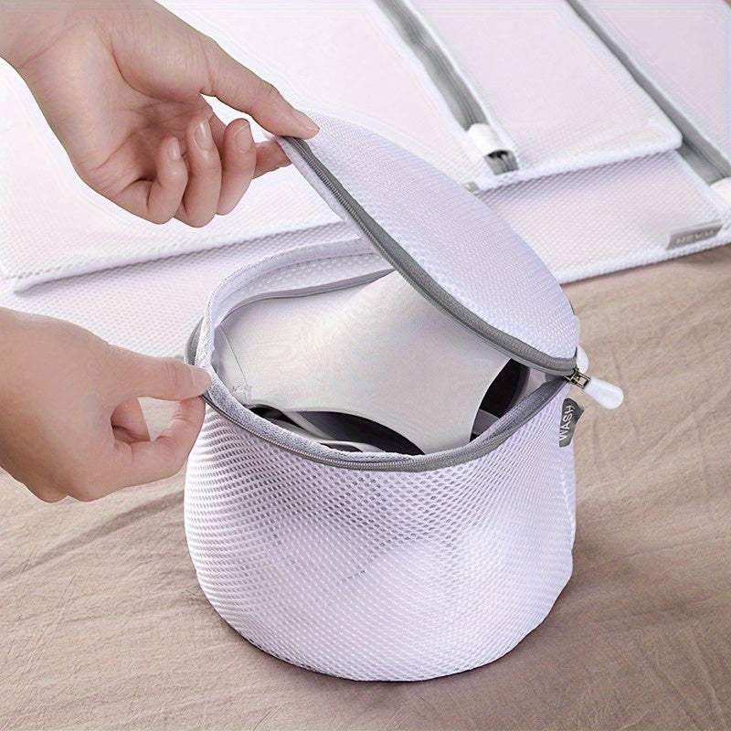 Fabric Mesh Laundry Bags Set with Zipper Closure for Delicates and Travel