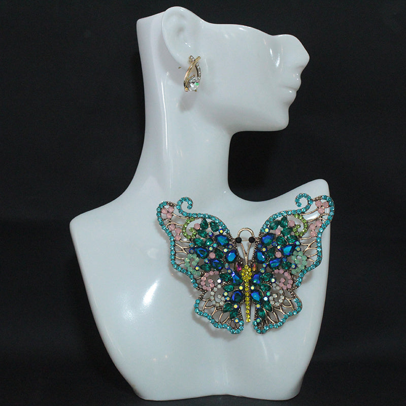 Qushcha brosh pin, rhinestones bilan bezatilgan, noaniq alloy kristalli hasharotli lapel pin