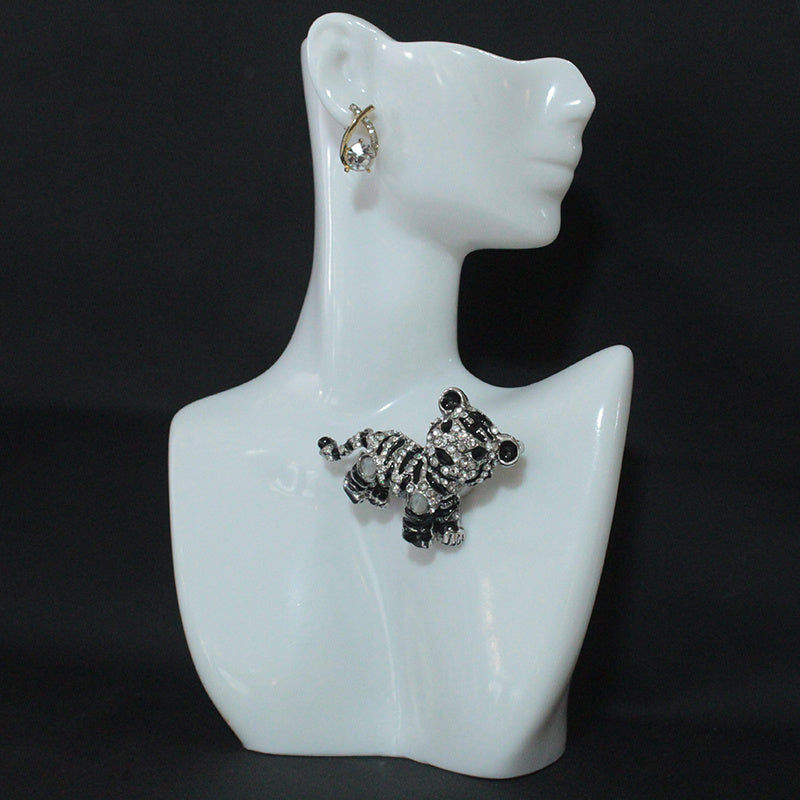 Ayollar uchun sharf, kurtka, kuz va qish uchun rhinestones kristalli alyuminiy pin bilan bo'rdoq brosh