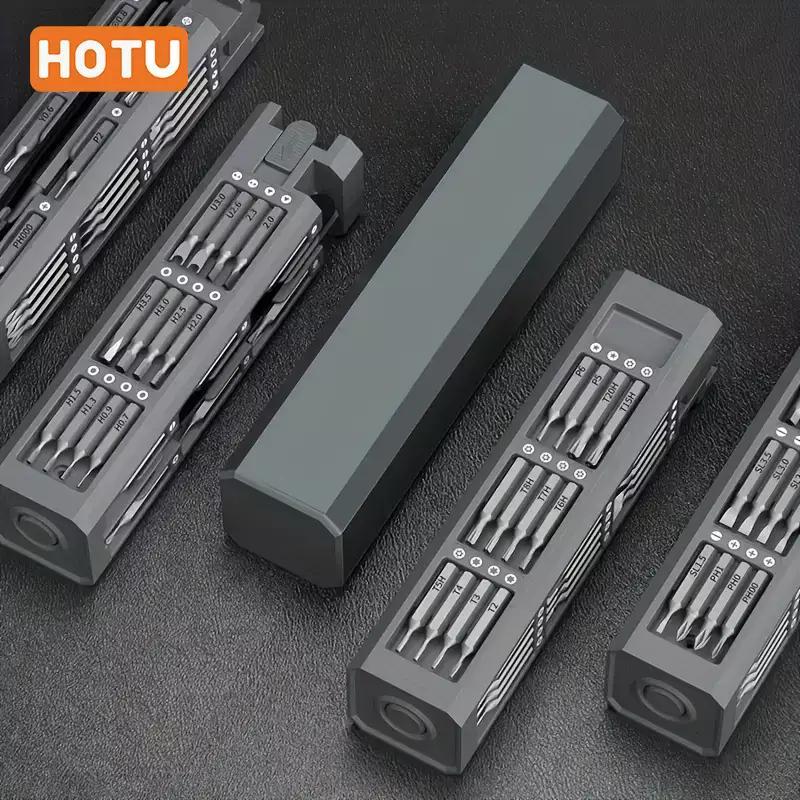 Juego de destornilladores de precisión 44-en-1 con puntas Torx magnéticas, cabezas de acero al carbono, mango desmontable