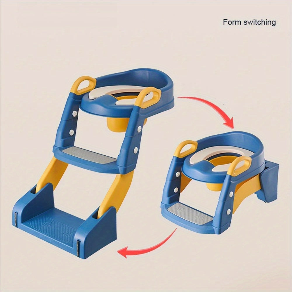 3-6 yoshli bolalar uchun qadamli, xavfsiz va qulay egiluvchan hojat o‘tirg‘ichi, sirpanmaydigan mat bilan to‘ldirilgan