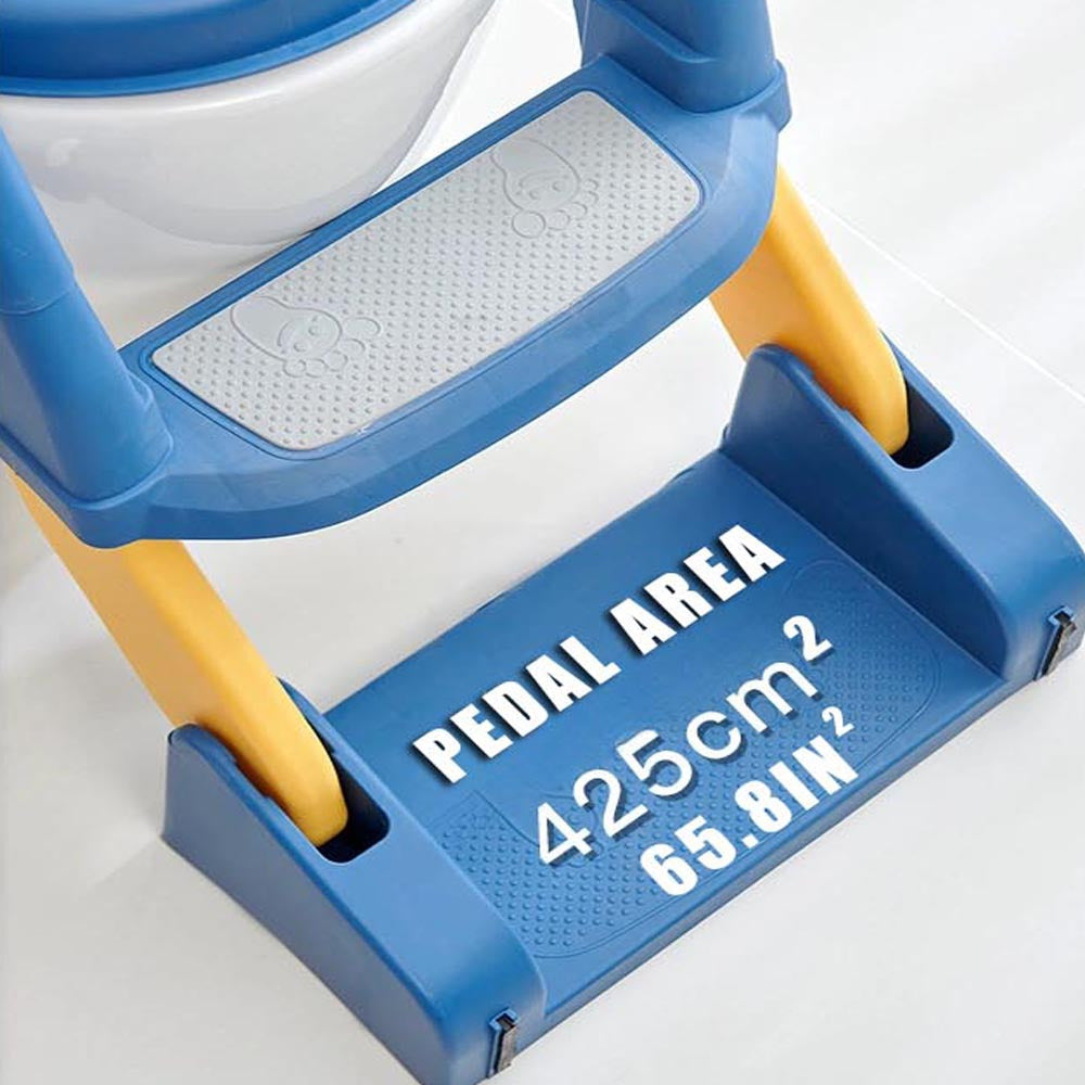 Qulay egiluvchan potty o'qitish o'rindig'i va qadamli zinapoya - Kichkintoylar va yosh bolalar uchun xavfsiz va qulay hojatxona o'qituvchisi, sirpanmaydigan mato va yordamchi o'rindiqni o'z ichiga oladi.