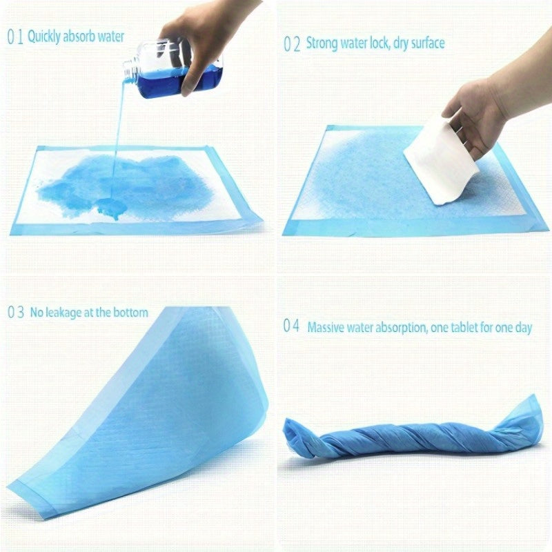 10pcs Leak-Proof Pet Pee Pads for Dogs Cats Small Animals Non-Woven Fabric Cotton Pulp