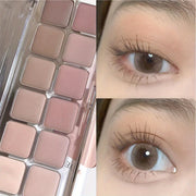 Paleta de sombras de ojos para mujer, 12 colores, tonos tierra mate, nude, versátil