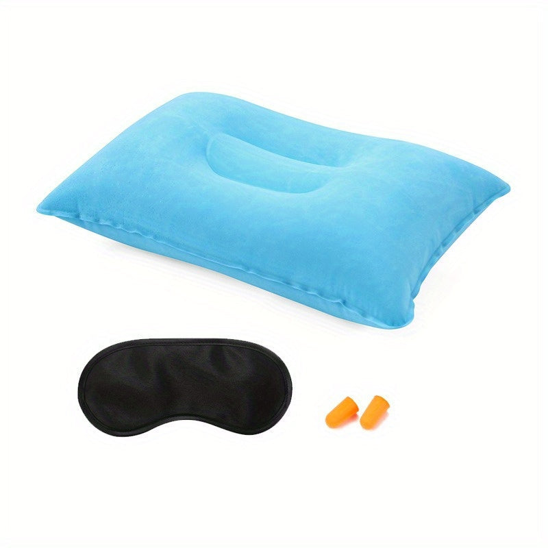Lightweight Plush Nylon Travel Pillow Set for Neck Support and Comfort