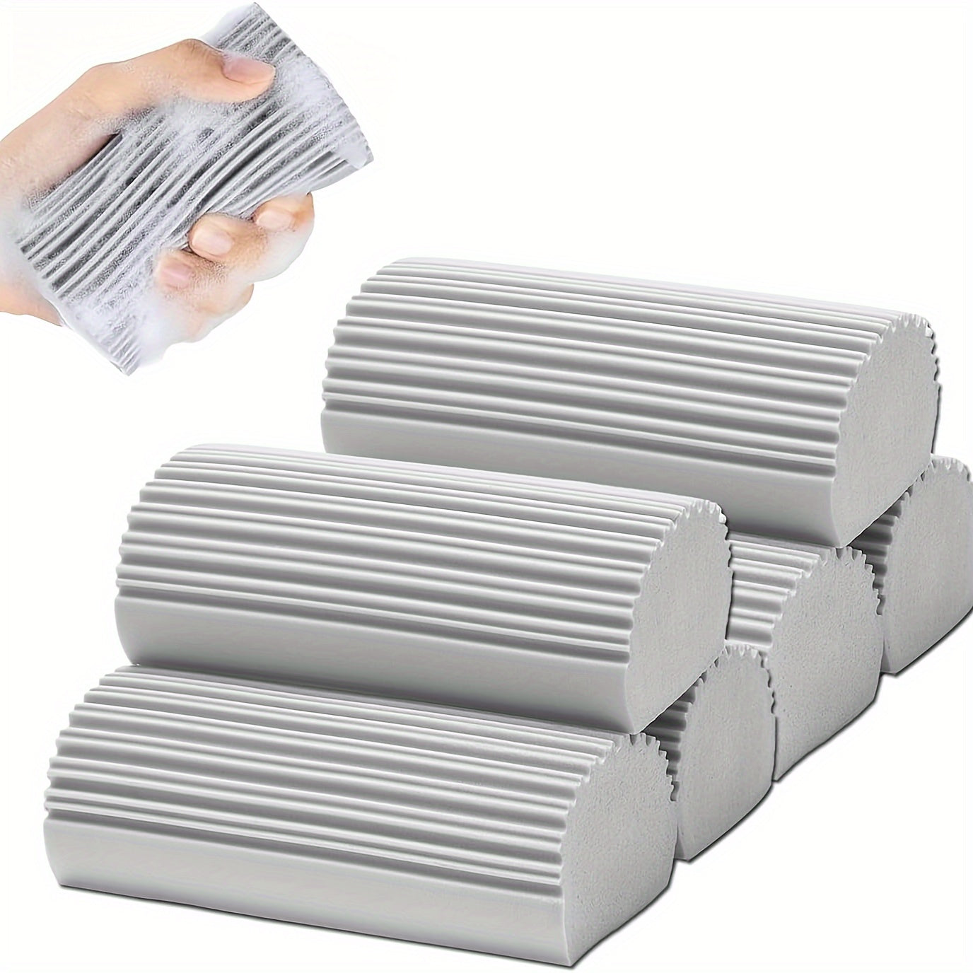 Dual-Pack Microfiber Dusting Sponges for Household Cleaning, Durable Non-Woven Fabric