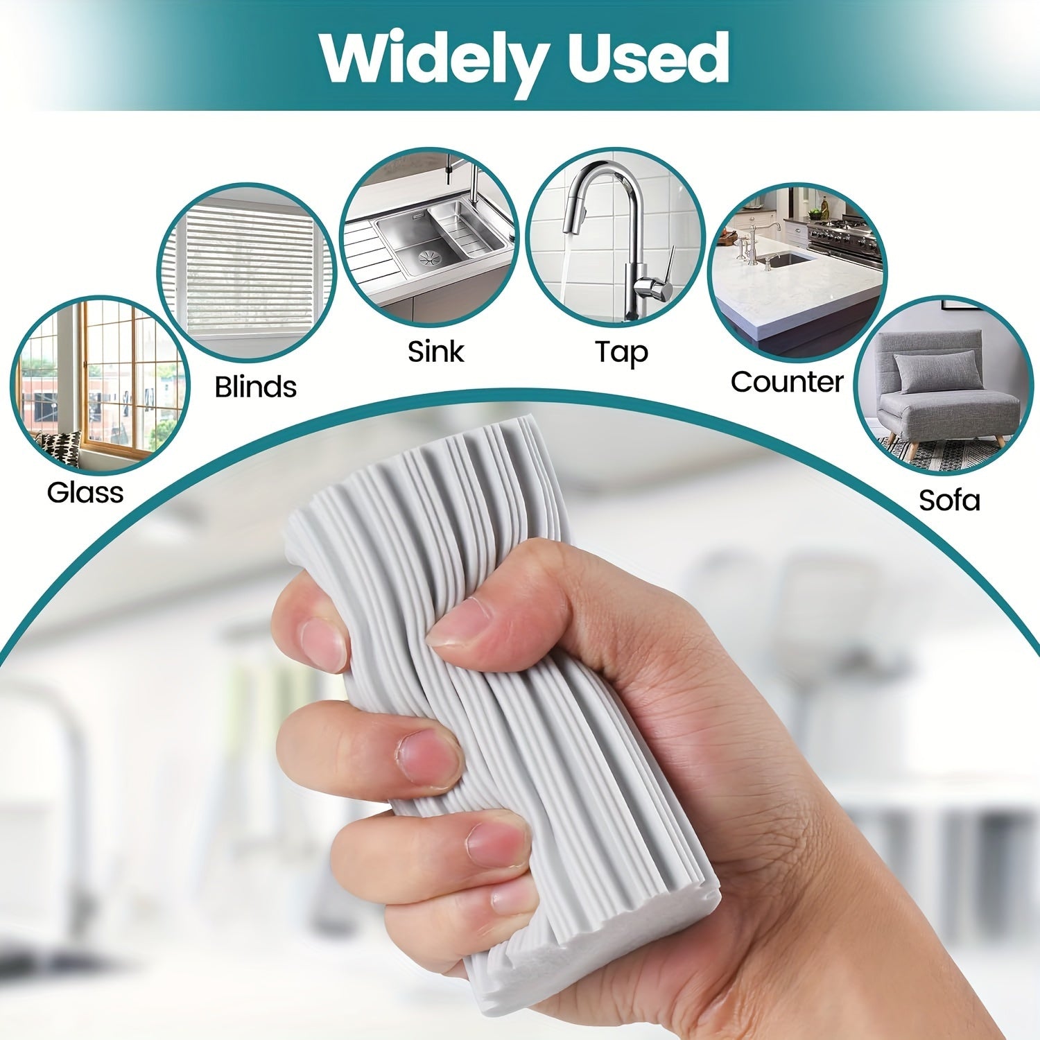 Двойные микрофибровые губки для уборки дома, прочная нетканая ткань