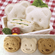 Kids' Bear-Shaped Sandwich Cutter Food-Safe Plastic for Lunches and Easter Gifts