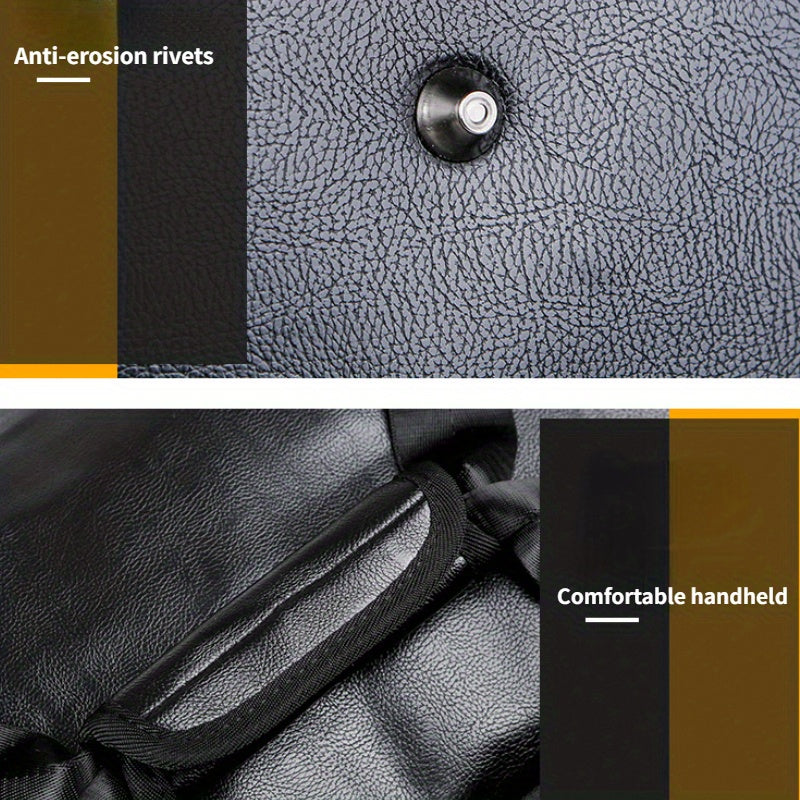 Erkaklar uchun PU sayohat sumkasi, qo'shimcha katta sig'imga ega, retro portfel uslubi, qo'lda ushlab turish yoki yelka kesim sumkasi sifatida taqish mumkin.