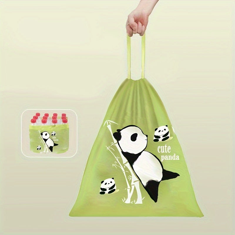 Adorable Panda Drawstring Trash Bags Tear-Resistant Durable for Home Office