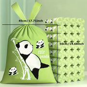 Adorable Panda Drawstring Trash Bags Tear-Resistant Durable for Home Office