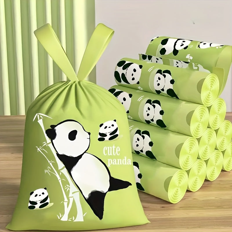 Adorable Panda Drawstring Trash Bags Tear-Resistant Durable for Home Office