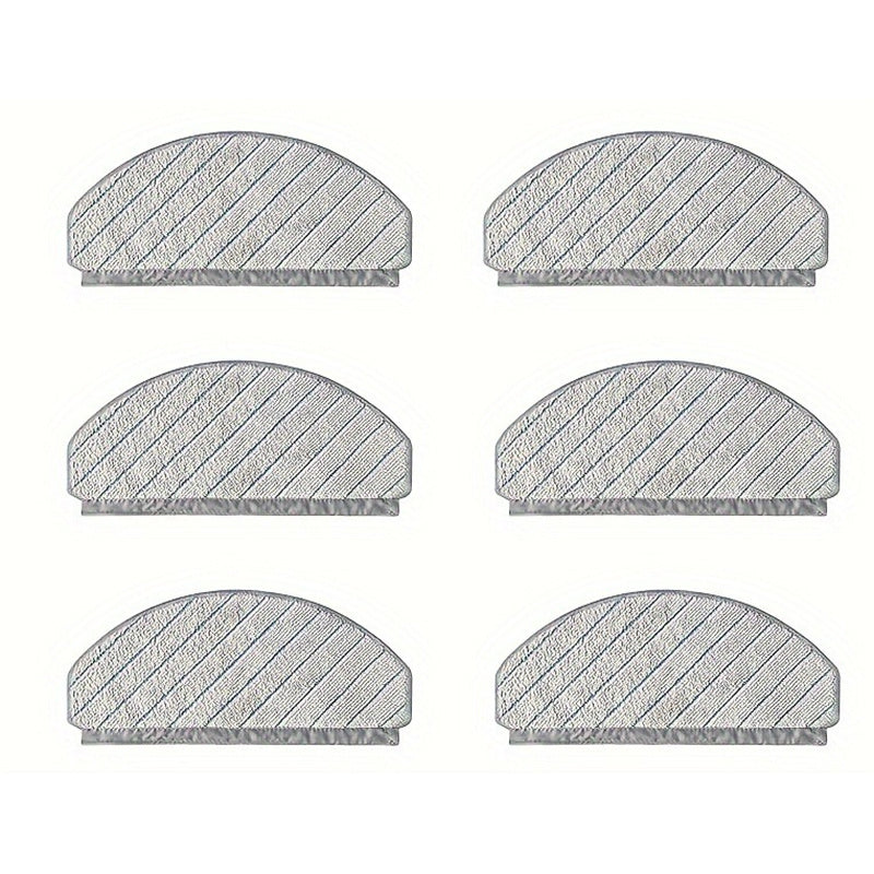 6 ta yuviladigan mop padlar to'plami ECOVACS DEEBOT T10/T10 Plus changyutgichlari bilan mos keladi - uzoq muddatli pol parvarishi uchun zarur, samarali almashtirish mop matolari