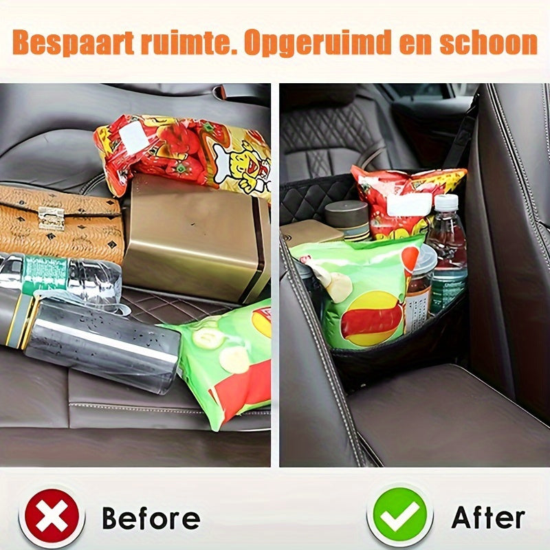 Car Organizer with Multiple Compartments for Back Seat Storage in Vehicles