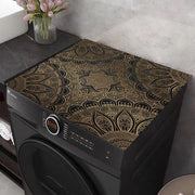 Funda de polvo gris para lavadora y secadora, alfombrilla superior sintética de secado rápido y absorbente