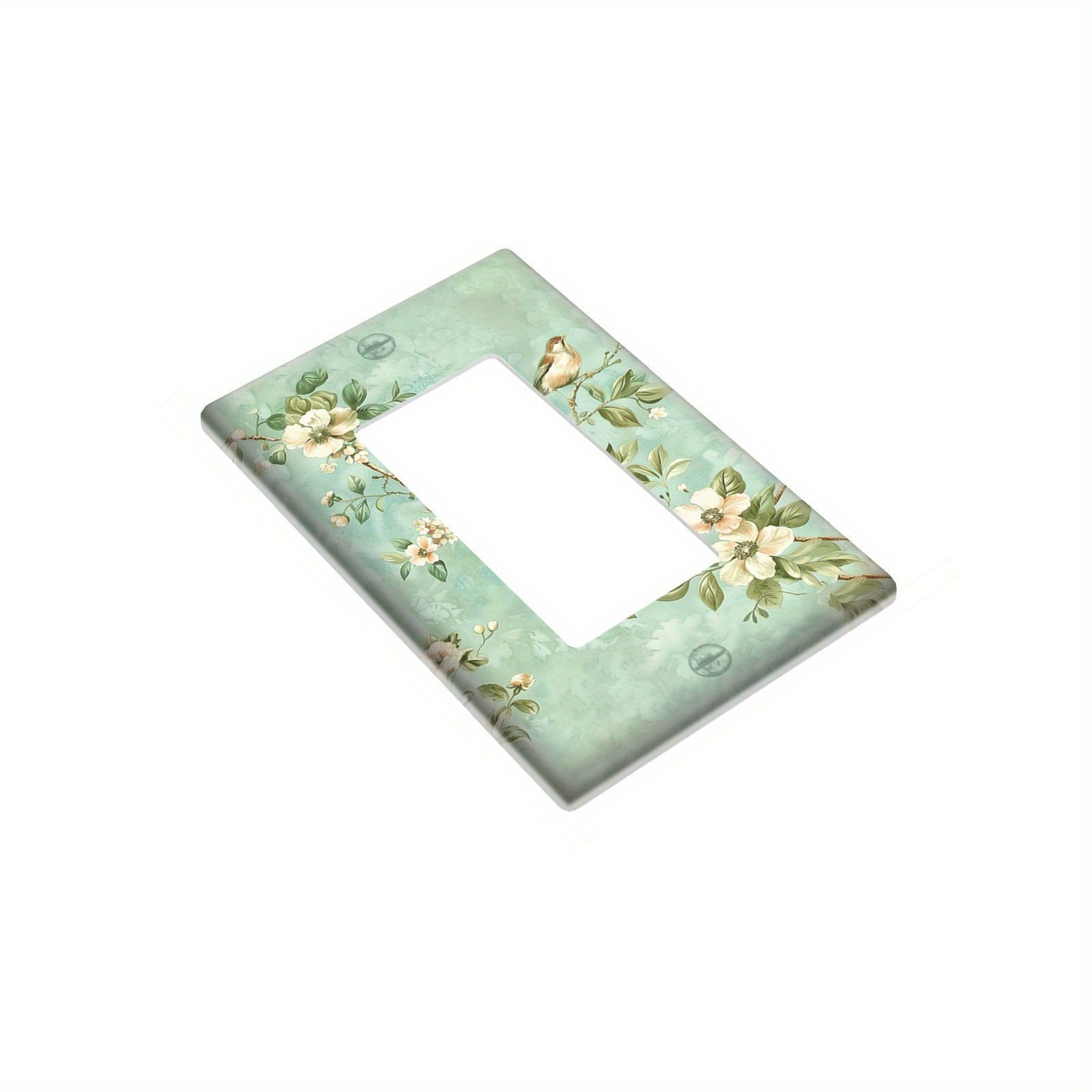 Floral Light Switch Cover Easy Install Battery-Free Home Decor