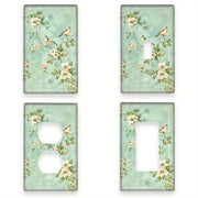 Floral Light Switch Cover Easy Install Battery-Free Home Decor