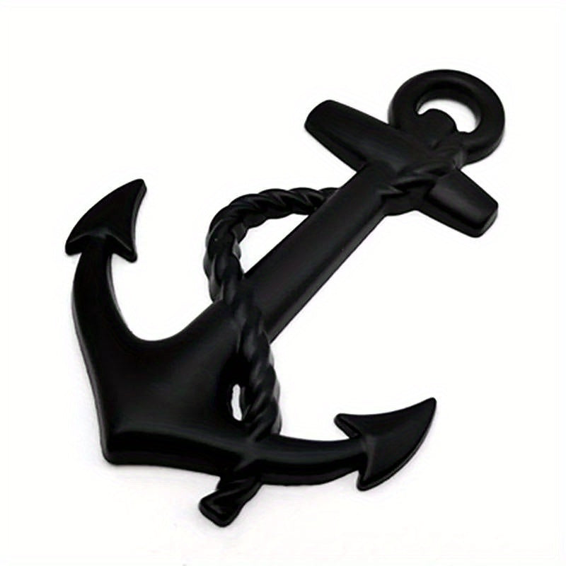 Emblema de ancla de barco pirata de metal para coches y barcos, decoración náutica