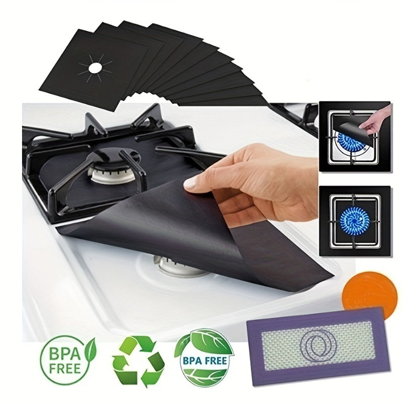 Pack of 5 Reusable Gas Stove Burner Protector Liners for Easy Kitchen Cleaning