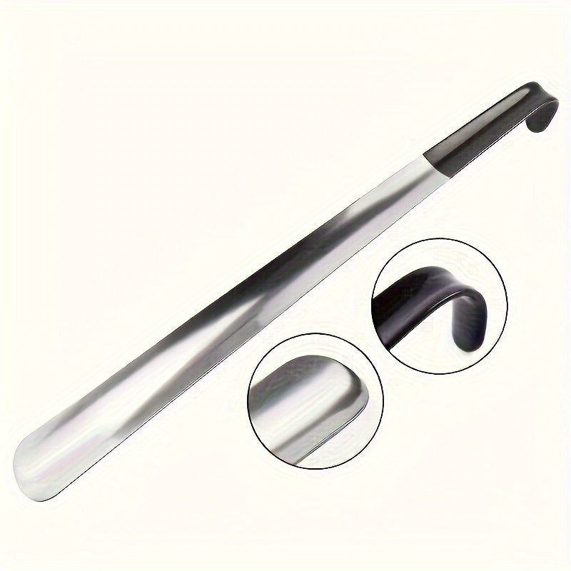 Unisex Stainless Steel Long Handle Shoe Horn for Seniors and Mobility