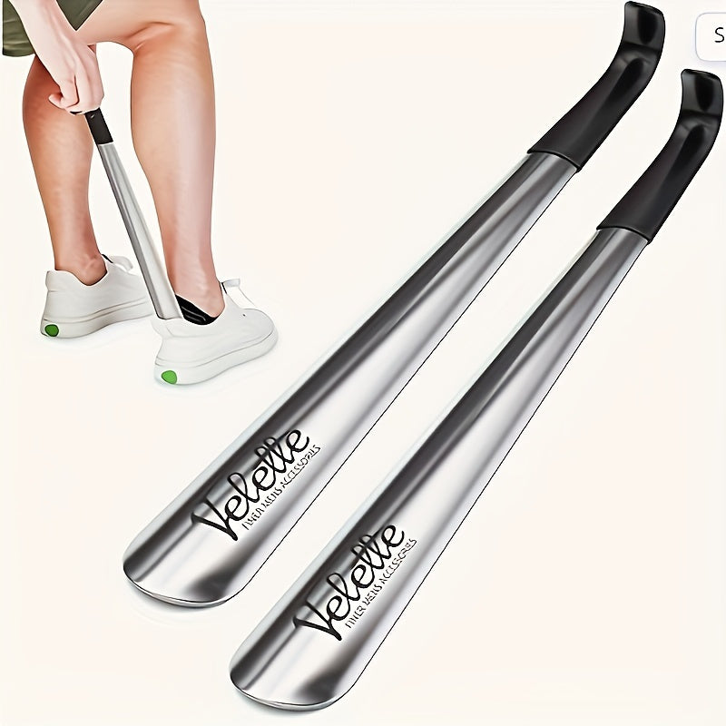Unisex Stainless Steel Long Shoe Horn 16.5 Inch Easy Grip Shoe Puller