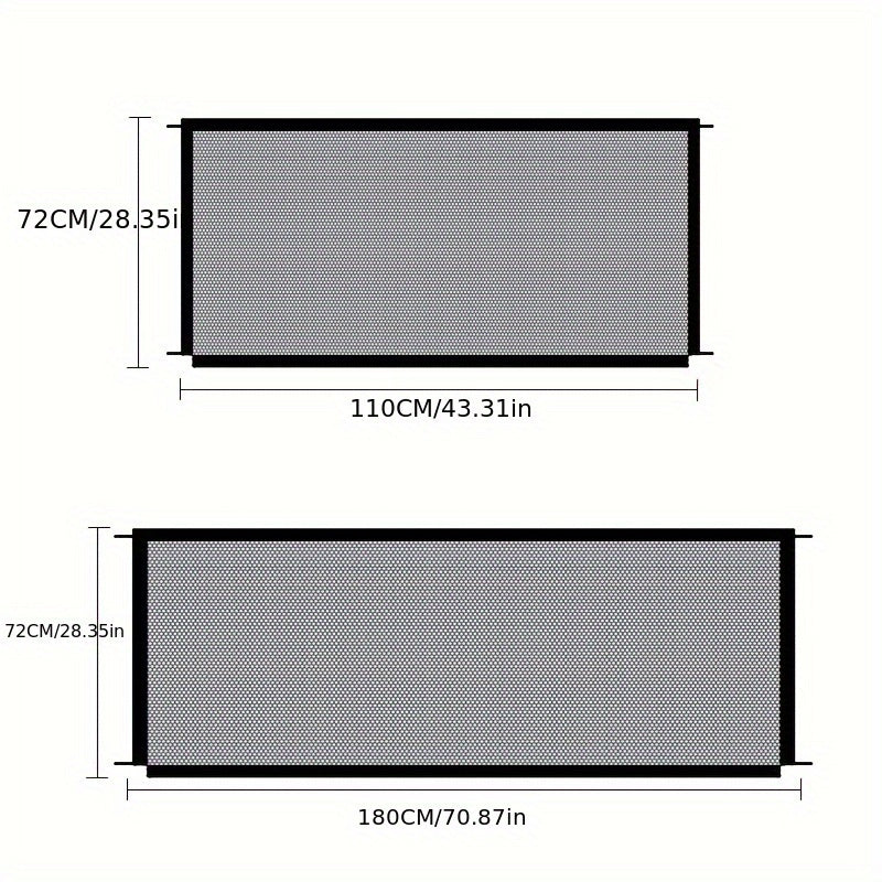 Mesh Folding Pet Dog Gate with Network Fence for Stairs and Child Safety