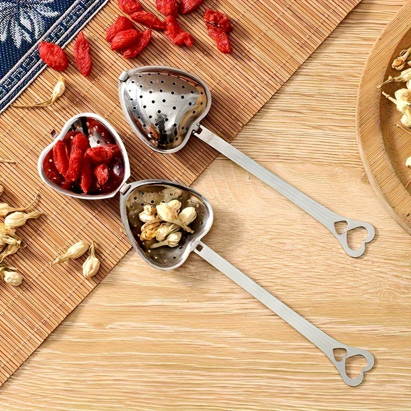 Heart-Shaped Tea Spoon Filter 1/4/8pcs Small Kitchen Tool Food Safe
