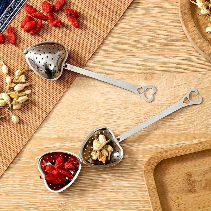 Heart-Shaped Tea Spoon Filter 1/4/8pcs Small Kitchen Tool Food Safe