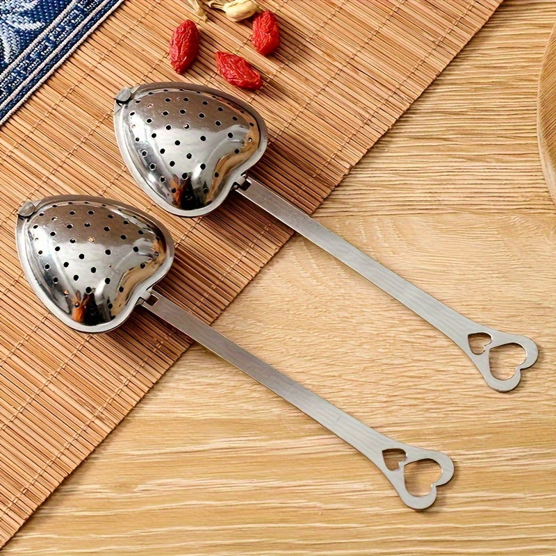 Heart-Shaped Tea Spoon Filter 1/4/8pcs Small Kitchen Tool Food Safe