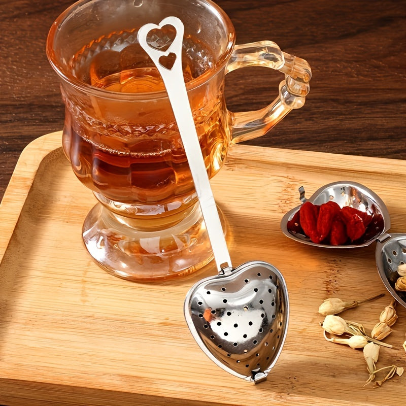 Heart-Shaped Tea Spoon Filter 1/4/8pcs Small Kitchen Tool Food Safe