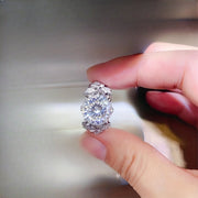Moissanite Star Ring 5ct 925 Silver Engagement Anniversary Jewelry for Women