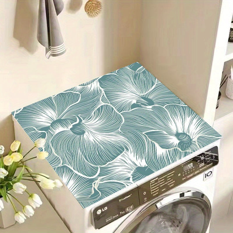Protective Dust Cover for Washing Machines and Dryers, Quick-Drying Absorbent Top Pad
