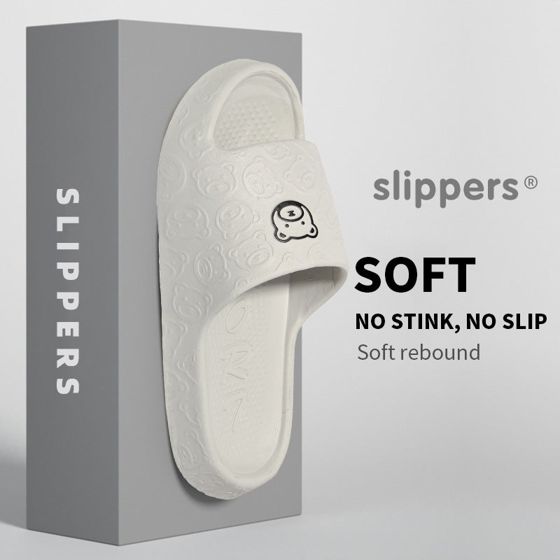 Uniseks multfilmiy ayiq EVA slaydlar yumshoq tagi, sirpanishga qarshi plyaj, uy uchun poyabzal