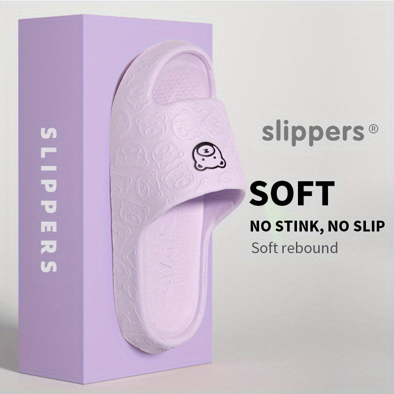 Uniseks multfilmiy ayiq EVA slaydlar yumshoq tagi, sirpanishga qarshi plyaj, uy uchun poyabzal