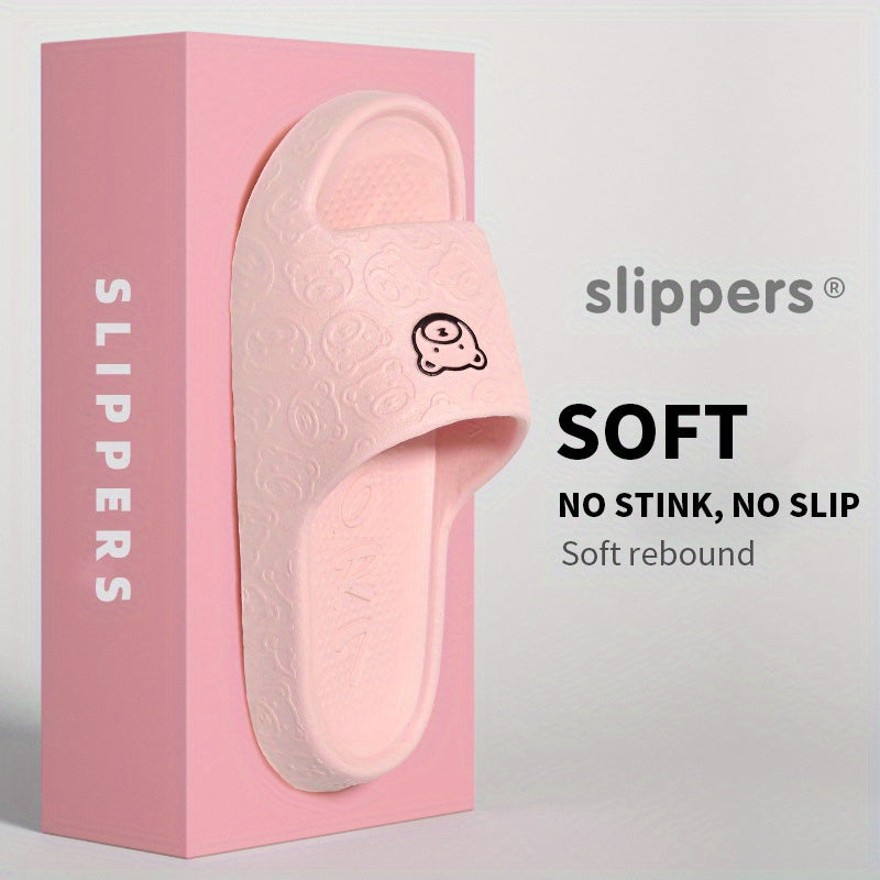 Uniseks multfilmiy ayiq EVA slaydlar yumshoq tagi, sirpanishga qarshi plyaj, uy uchun poyabzal