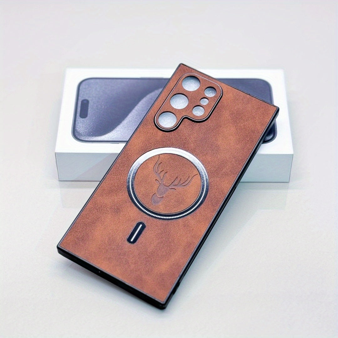 Faux Leather Wireless Charging Phone Case for Galaxy S and Note 20 Series