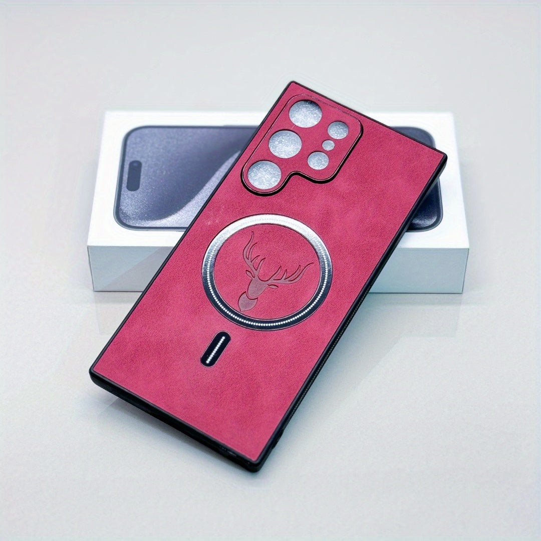 Faux Leather Wireless Charging Phone Case for Galaxy S and Note 20 Series