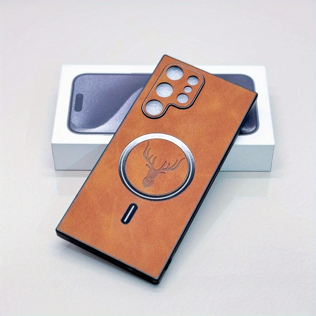 Faux Leather Wireless Charging Phone Case for Galaxy S and Note 20 Series