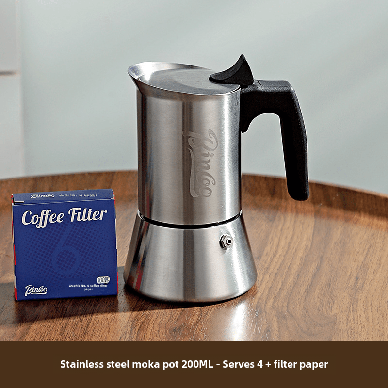 Stainless Steel Espresso Coffee Maker Moka Pot Set for Home Use