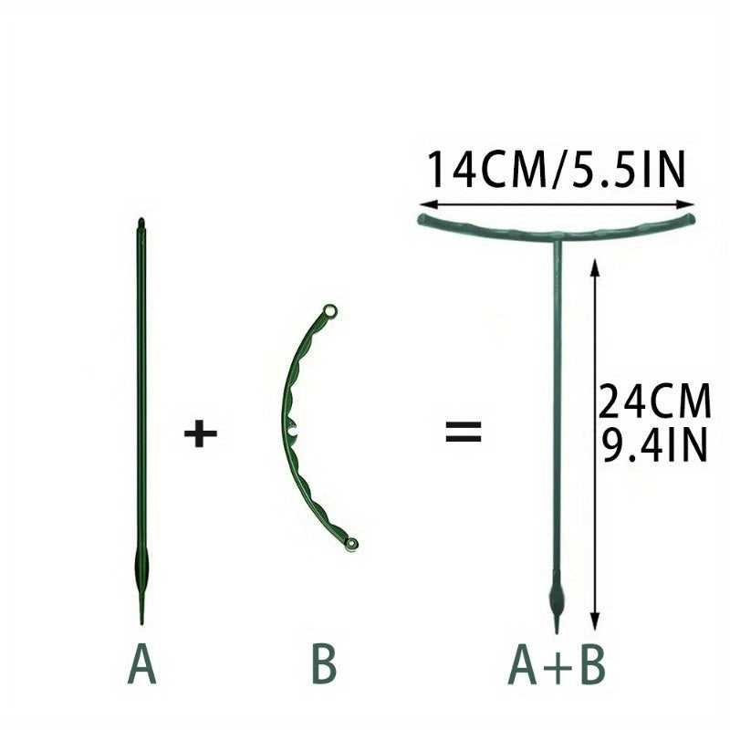 12 Pack Green Plastic Garden Plant Support Cages for Bonsai and Climbing Plants