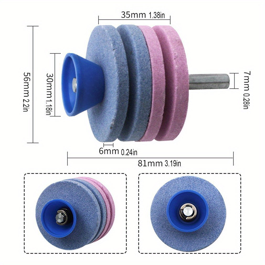 Lawn Mower Blade Sharpener with Corundum Abrasive Material