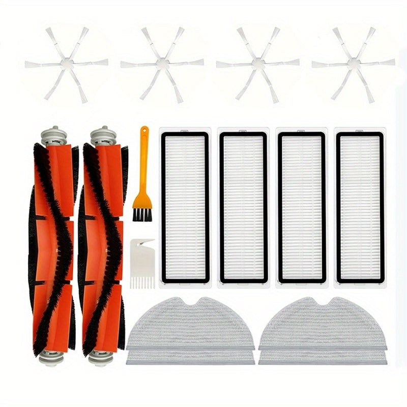 16-Donali vakuum mop uchun almashtirish to'plami, yon qirralar bilan, HEPA filtrlari va mikroflanel mato bilan