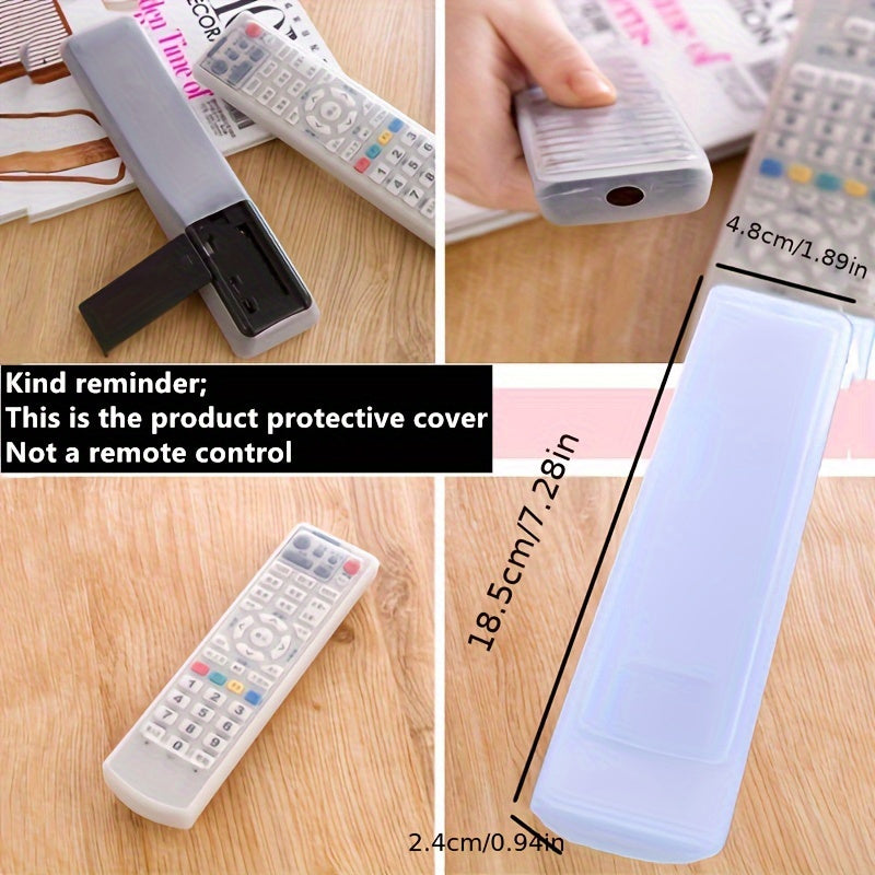 Silicone Remote Control Case Waterproof Dustproof with Stretchable Transparent Screen Protector for Home Appliances