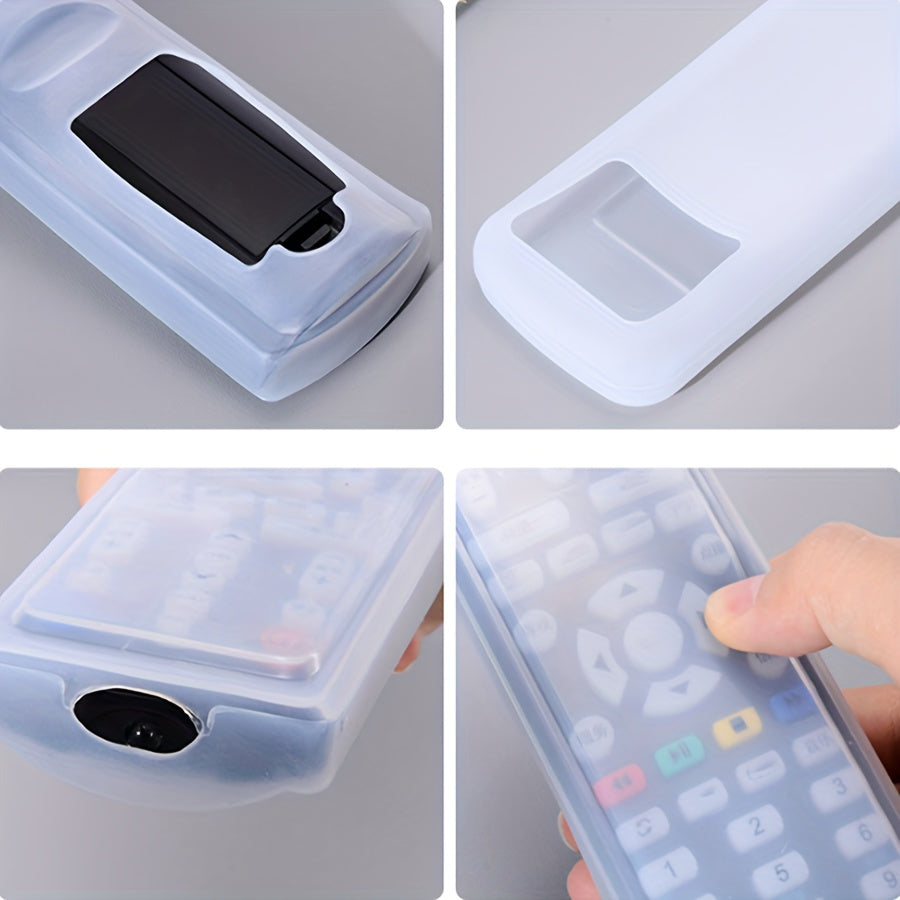 Silicone Remote Control Case Waterproof Dustproof with Stretchable Transparent Screen Protector for Home Appliances