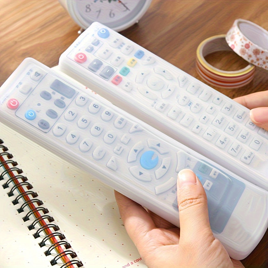 Silicone Remote Control Case Waterproof Dustproof with Stretchable Transparent Screen Protector for Home Appliances