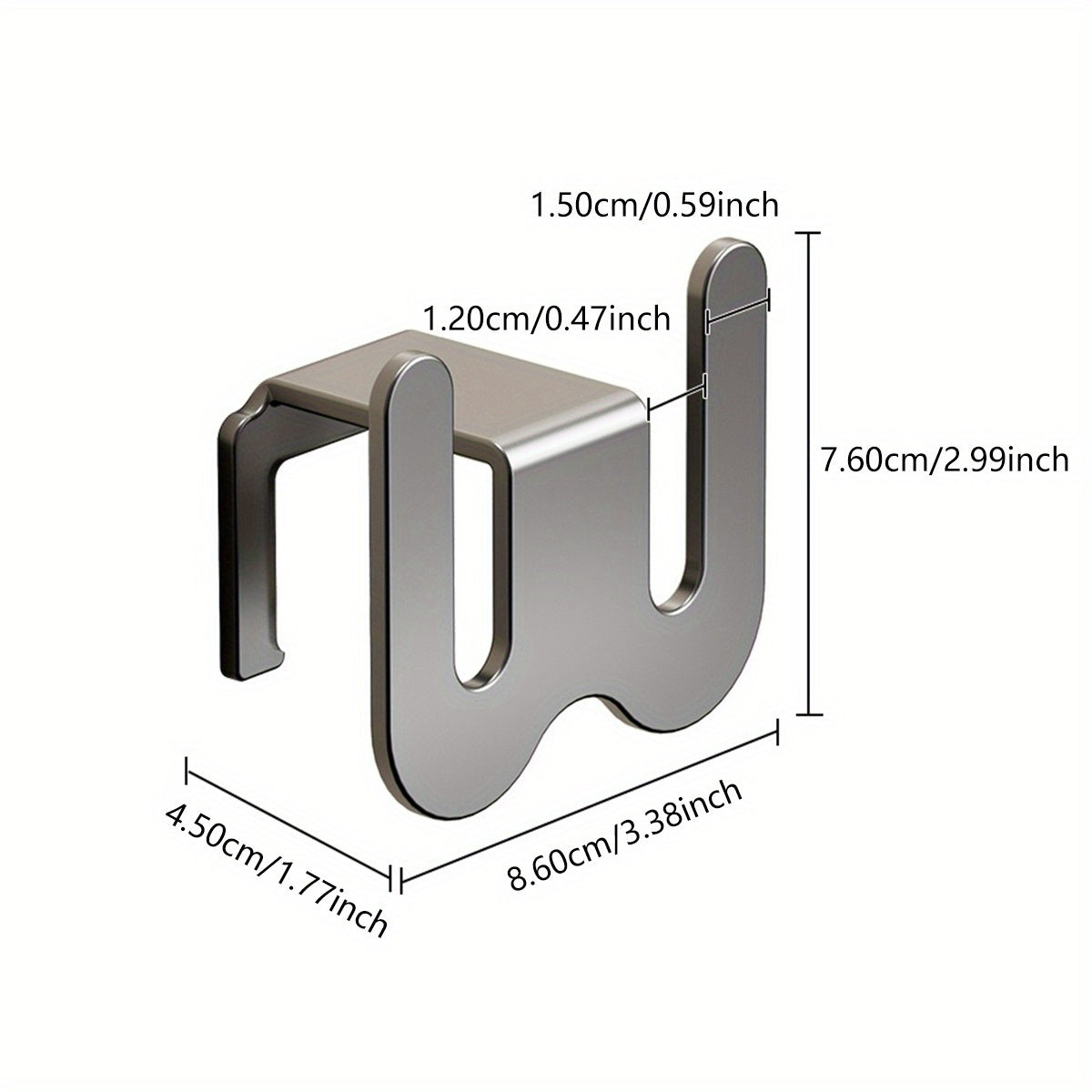 Держатель для тапочек для ванной с настенной полкой для обуви и металлическим подвесным органайзером - Установка без сверления, крючок для слива воды для хранения - Идеально подходит для использования в ванной, индивидуальная упаковка