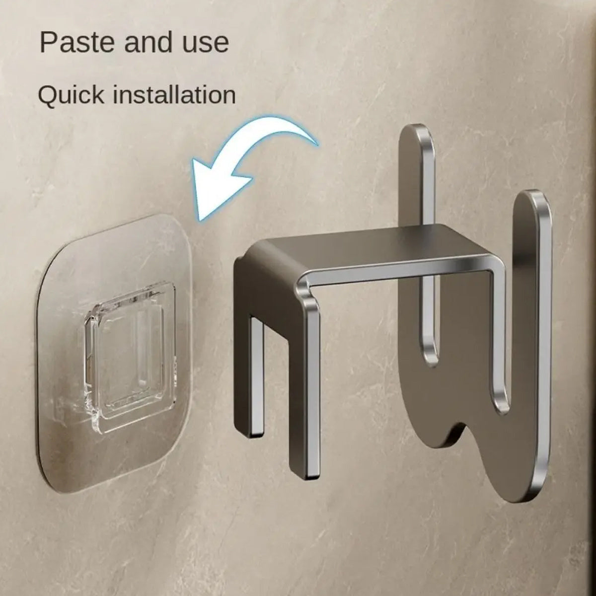 Держатель для тапочек для ванной с настенной полкой для обуви и металлическим подвесным органайзером - Установка без сверления, крючок для слива воды для хранения - Идеально подходит для использования в ванной, индивидуальная упаковка