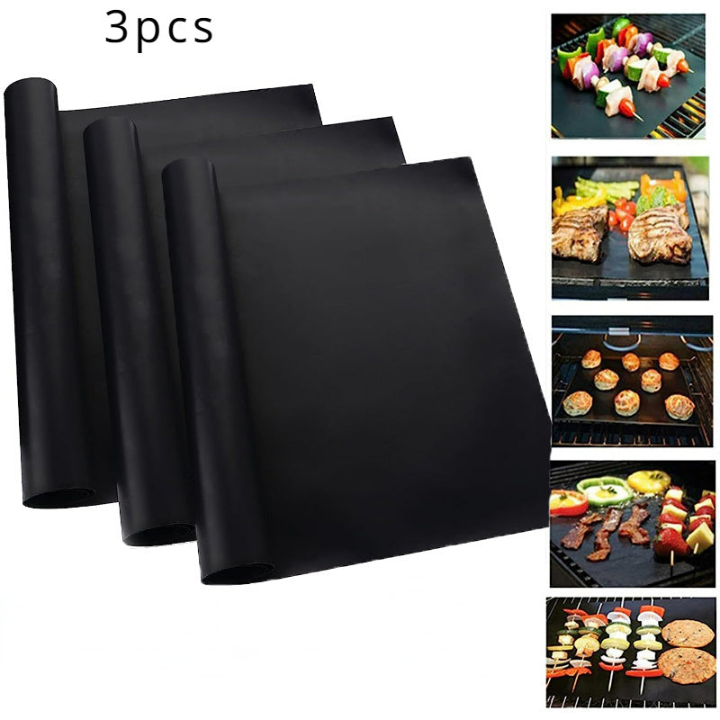 Set of 3 Non-Stick Oven Liners Reusable Heat-Resistant for Electric Gas Ovens