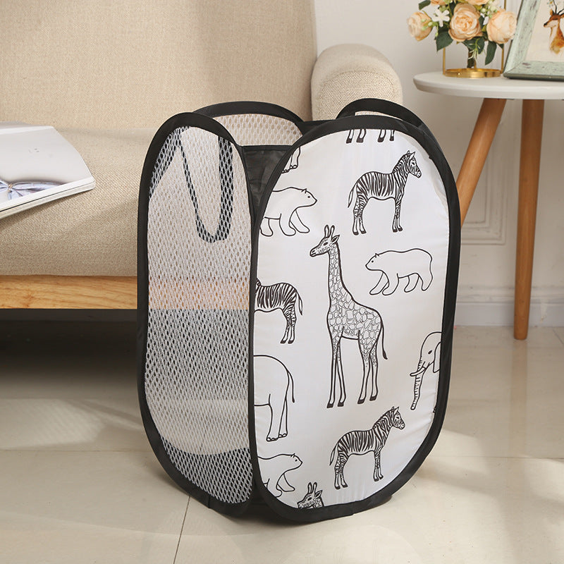 Cartoon Giraffe Laundry Basket for Sorting and Storage, Bathroom and Bedroom Use